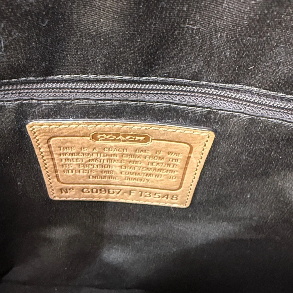 Coach Brown and Tan Medium Tote Bag